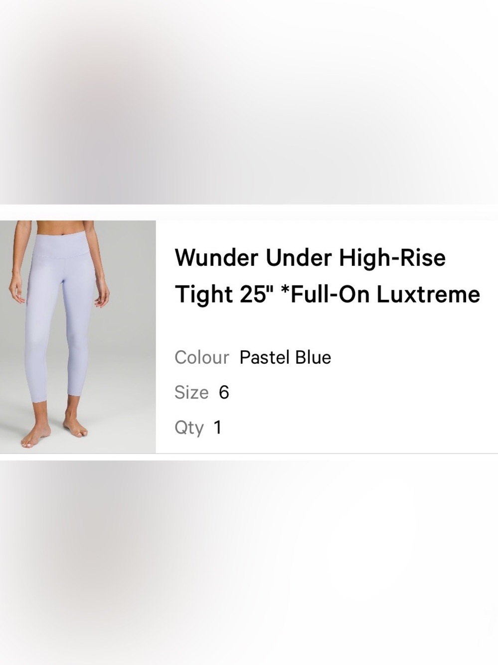 lululemon athletica Wunder Under High-Rise Tight 25" Pastel Blue